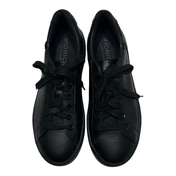 Vionic MABLE Pro Slip Resistant Leather Sneaker- Black Size 6.5 With Vio Grip - Picture 8 of 10